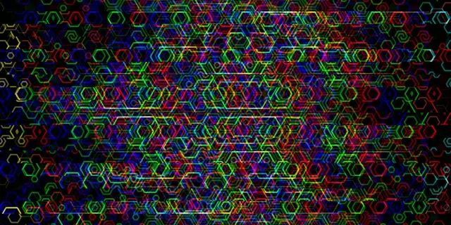 2:1 Univisium | Neon Hexagon Pattern 60fps Screensaver
