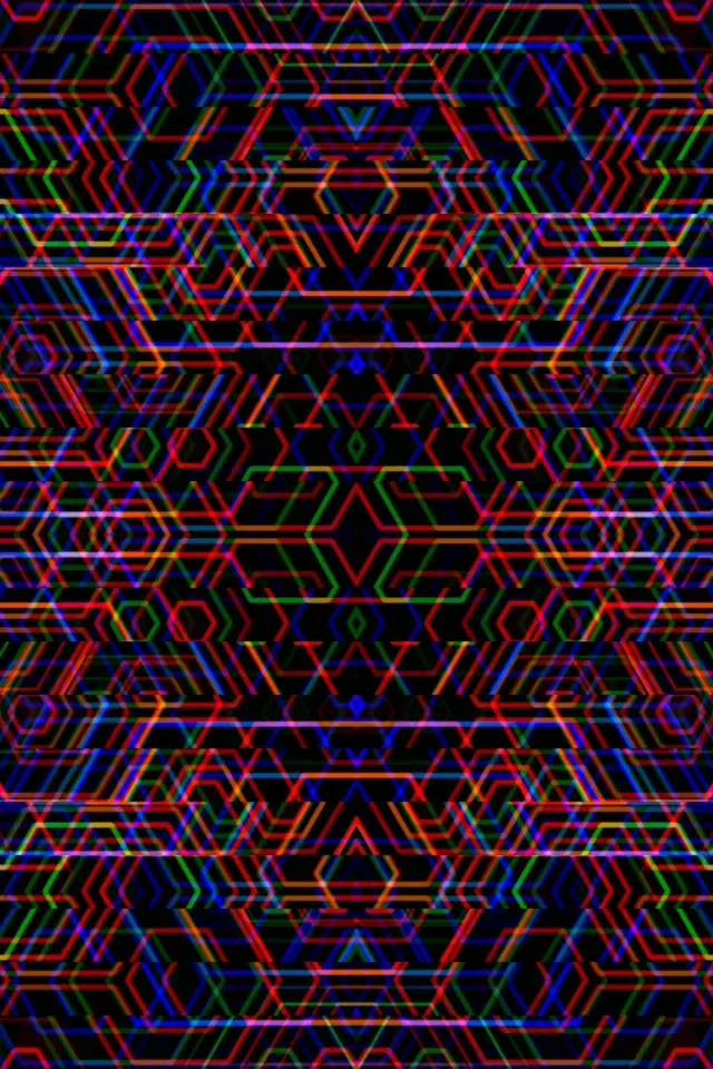 2:3 Photo | Neon Circuit Pattern 60fps VJ Screensaver Loop
