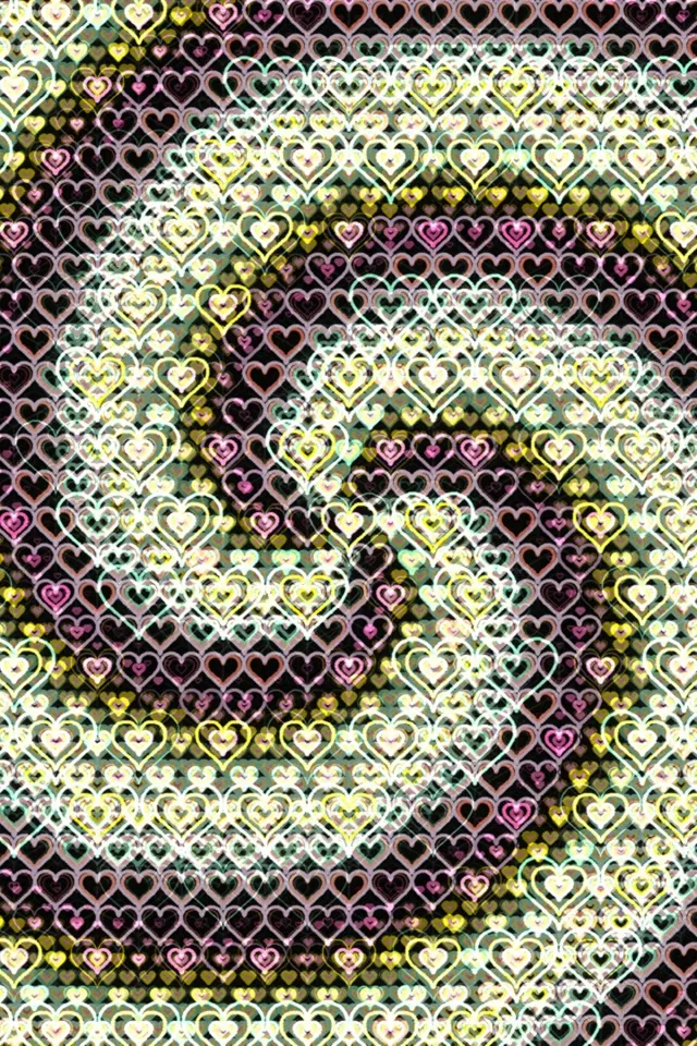 2:3 Photo Portrait 60fps Heart Pattern Motion Background Live Wallpaper VJ