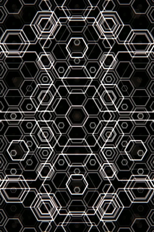 2:3 Photo Portrait 60fps Hexagon Geometric Motion Background VJ Loop