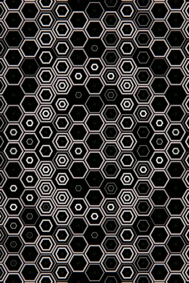 2:3 Photo Portrait | 60fps Hexagonal Honeycomb Screensaver VJ Loop Motion