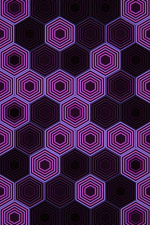 2:3 Photo Portrait | 60fps Neon Hexagon Pattern Screensaver VJ Motion Loop