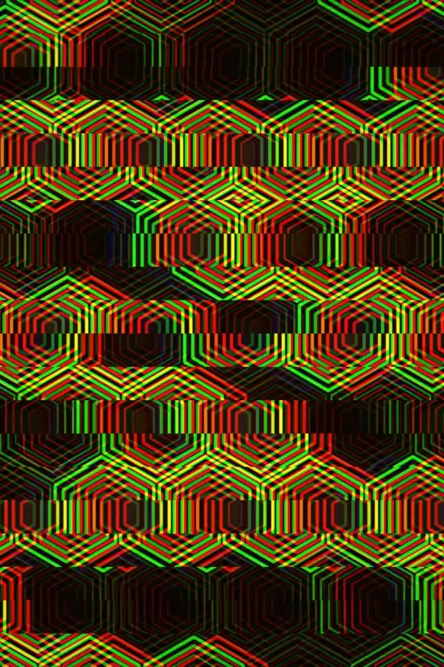 2:3 Photo Portrait | 60fps Neon Hexagon VJ Motion Screensaver Background