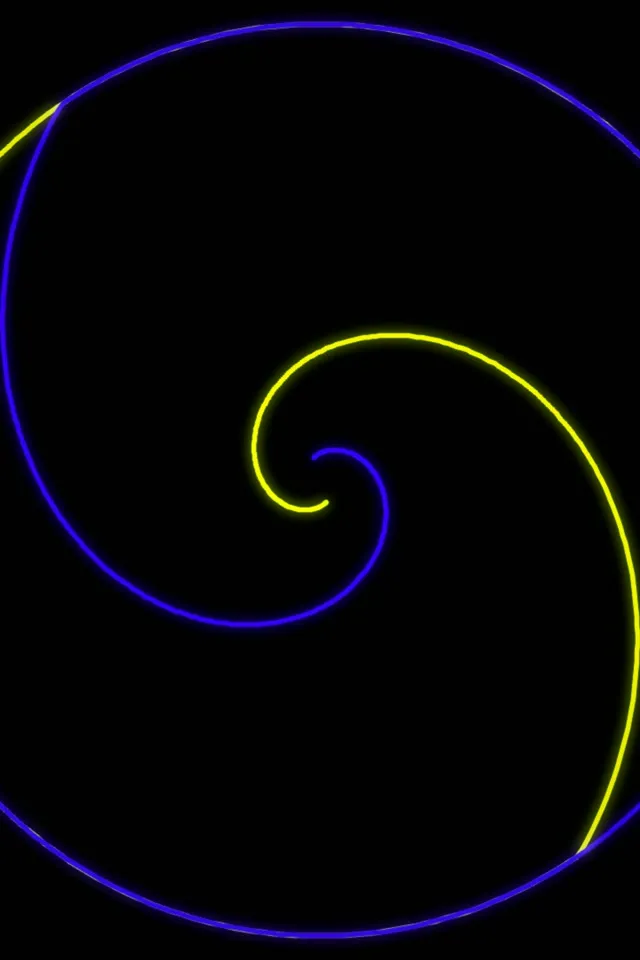 2:3 Photo Portrait | 60fps Neon Spiral Screensaver - Glowing Lines VJ Loop
