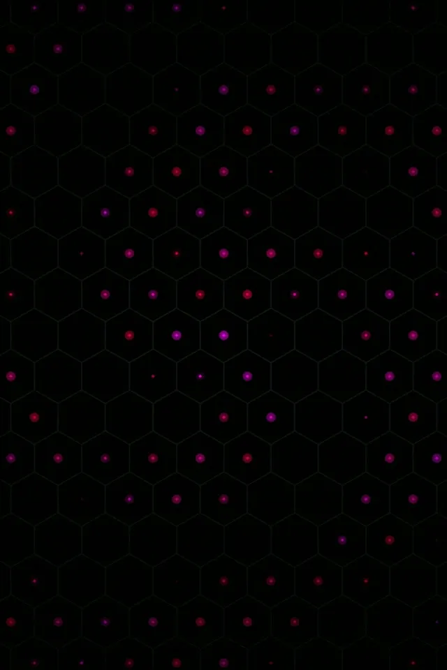 2:3 Photo Portrait | 60fps Screensaver - Hexagonal Network Motion Background Glowing Effect