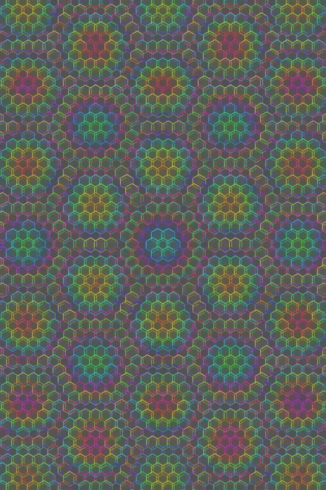 2:3 Photo Portrait | 60fps Screensaver Mesmerizing Magenta Cyan Fractal VJ Animation