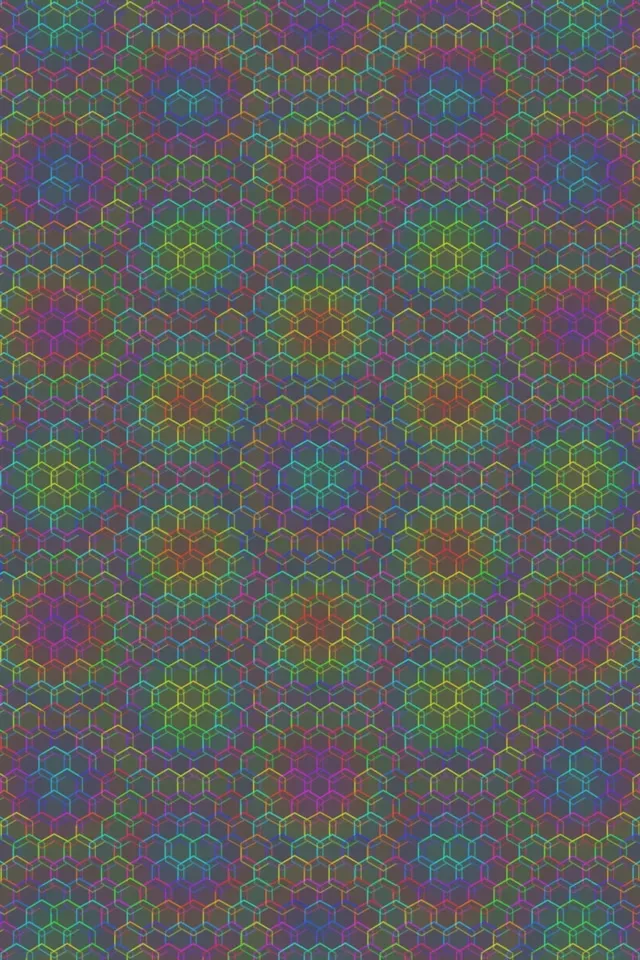 2:3 Photo Portrait 60fps Screensaver - Morphing Purple Magenta Turquoise Hexagon Background for