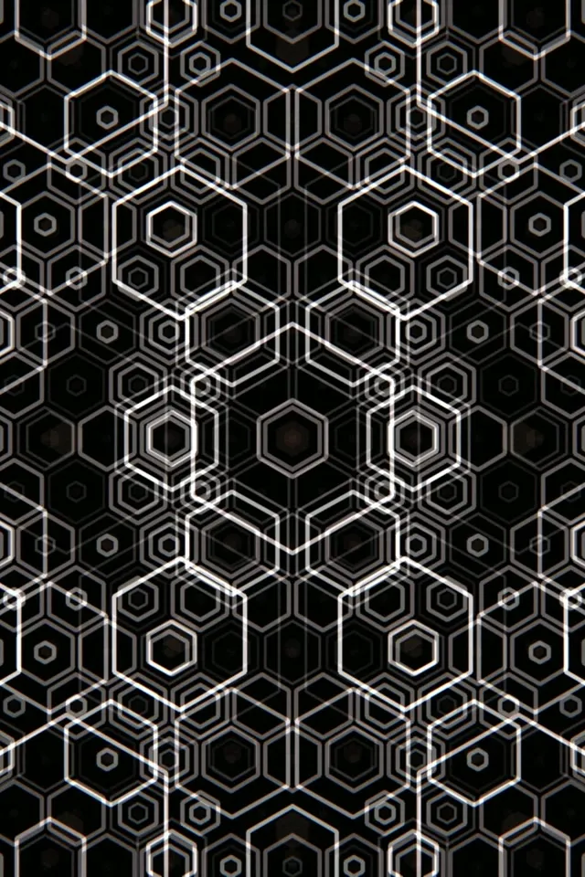 2:3 Photo Portrait | 60fps Seamless Hexagon Motion Screensaver