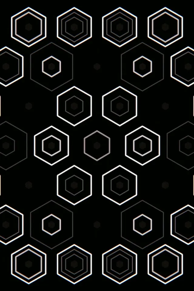 2:3 Photo Portrait | 60fps White Hexagon Geometric Motion VJ Loop