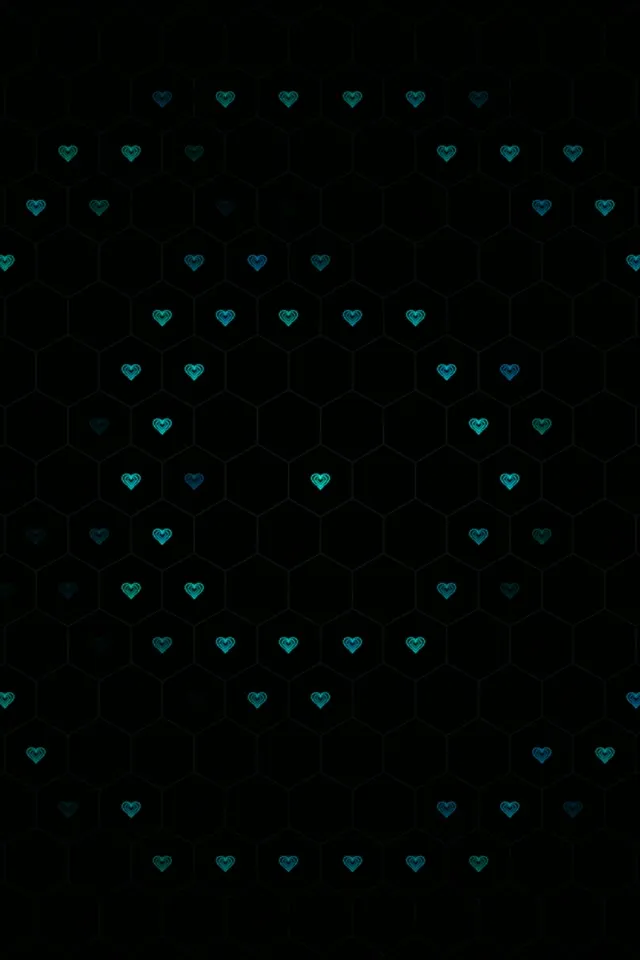 2:3 Photo Portrait | Cyan Hearts 60fps Screensaver Motion Loop