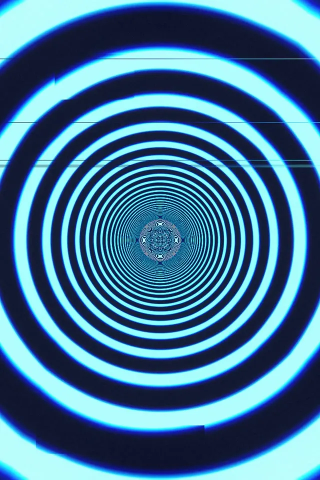 2:3 Photo Portrait | Cyan Tunnel Loop 60fps Screensaver Motion Background