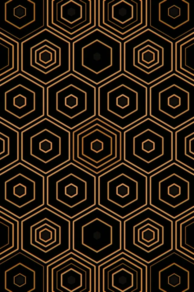 2:3 Photo Portrait | Dark Hexagon Geometry 60fps Screensaver VJ