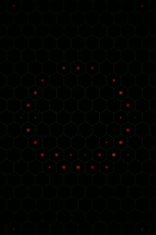 2:3 Photo Portrait | Dark Hexagon Glow 60fps Screensaver VJ Loop