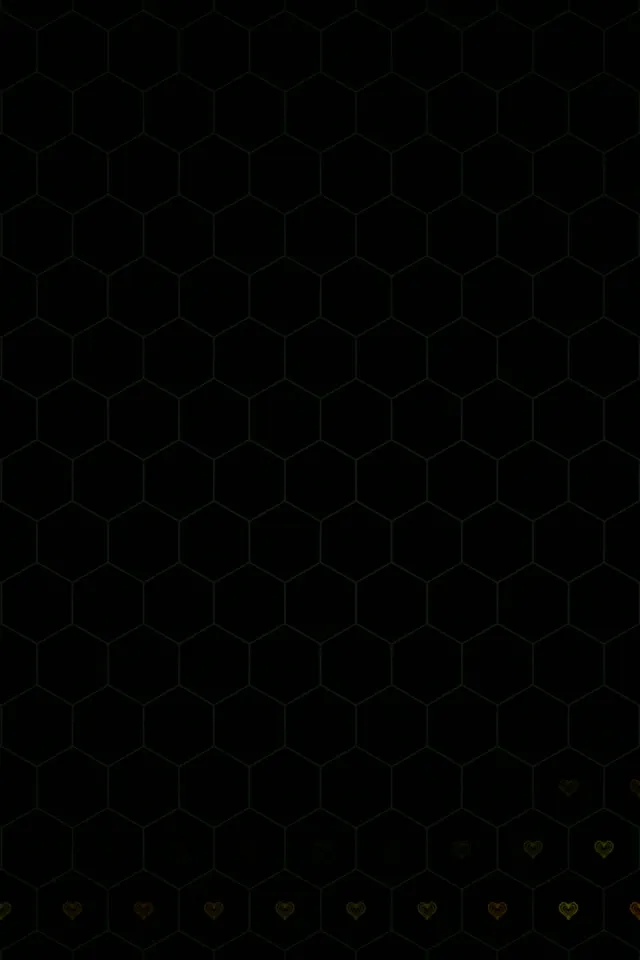 2:3 Photo Portrait | Dark Hexagon Gold Hearts 60fps VJ Screensaver