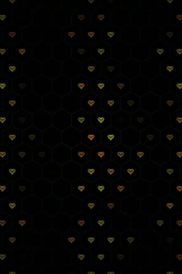 2:3 Photo Portrait | Elegant Golden Hearts 60fps Screensaver VJ Motion Loop