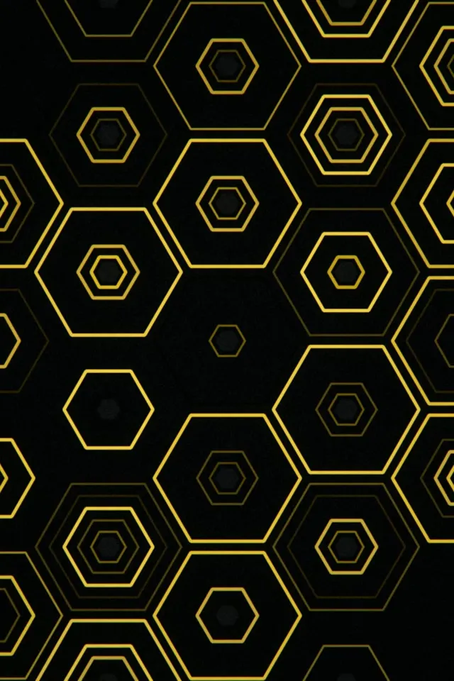 2:3 Photo Portrait Gold Hexagon Pattern 60fps Screensaver VJ Loop