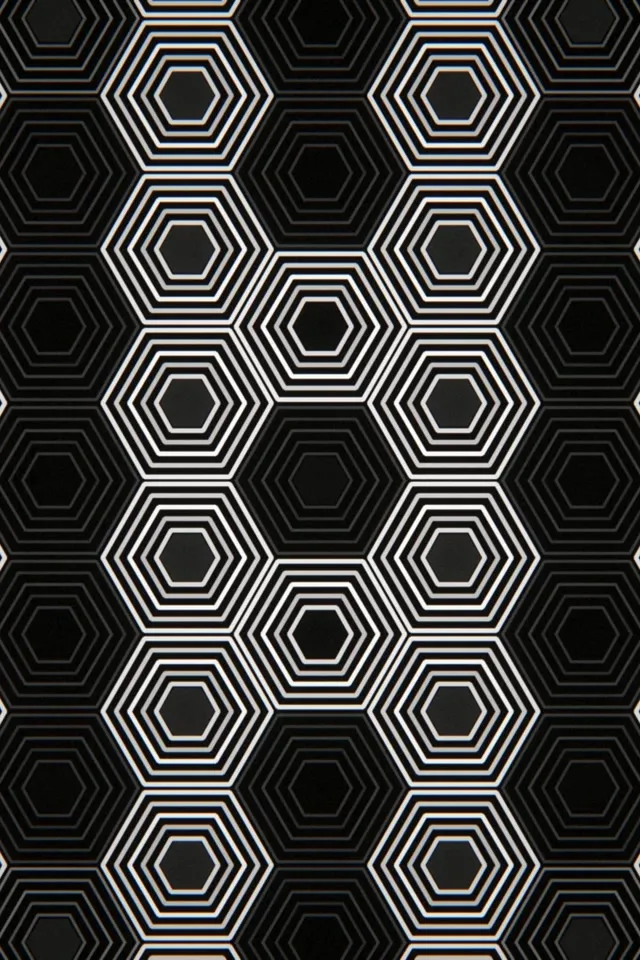 2:3 Photo Portrait | Hexagon Geometric 60fps Motion Screensaver VJ Loop