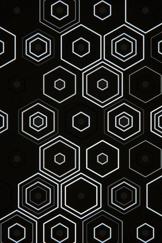 2:3 Photo Portrait | Hexagon Pattern 60fps Screensaver VJ Loop