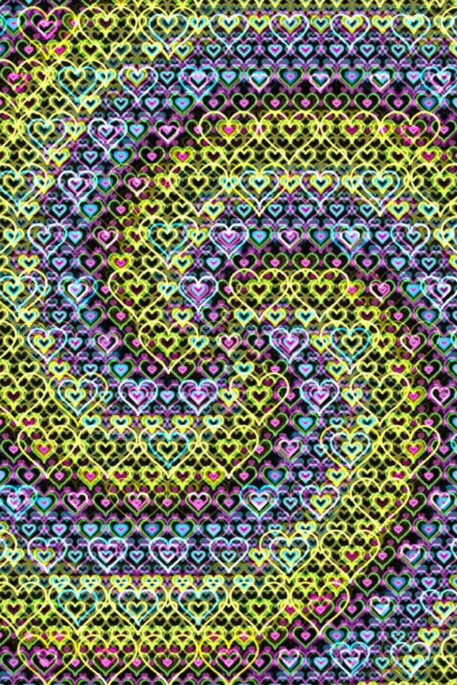 2:3 Photo Portrait | Neon Heart 60fps Screensaver VJ Motion Loop