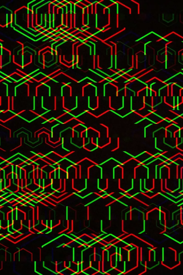 2:3 Photo Portrait | Neon Hexagon 60fps VJ Loop Wallpaper Screensaver