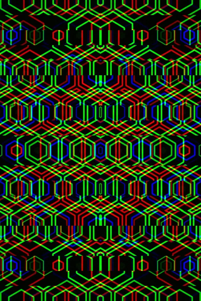 2:3 Photo Portrait | Neon hexagon matrix 60fps screensaver live wallpaper