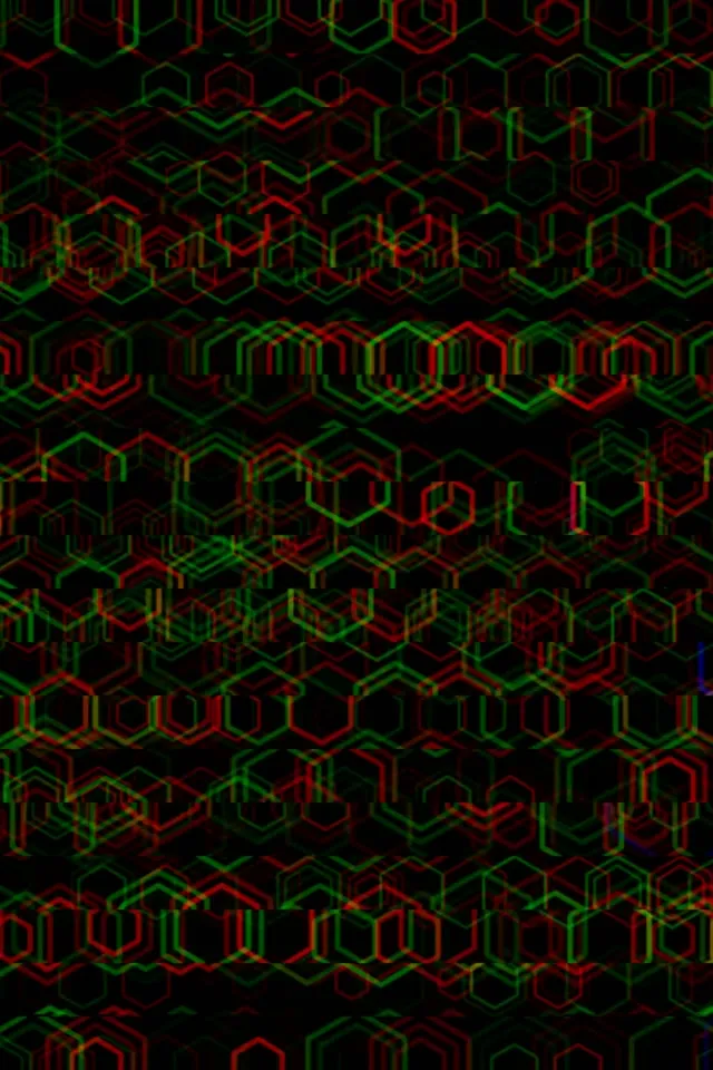 2:3 Photo Portrait Neon Hexagon Matrix 60fps VJ Loop