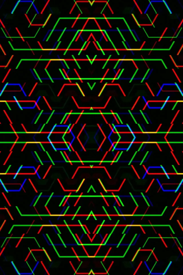 2:3 Photo Portrait | Neon Hexagon Pattern 60fps VJ Screensaver