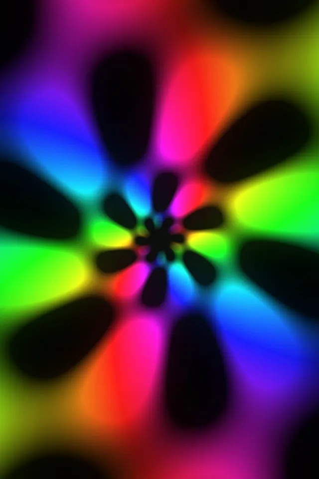 2:3 Photo Portrait | Neon Kaleidoscope 60fps Live Wallpaper Loop