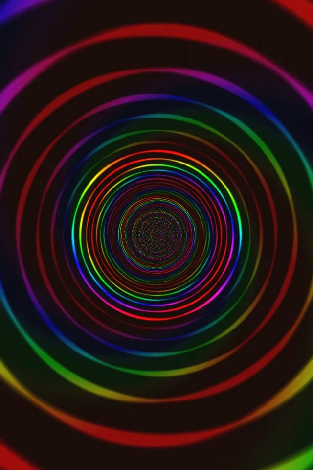 2:3 Photo Portrait | Neon spiral tunnel 60fps screensaver VJ wallpaper