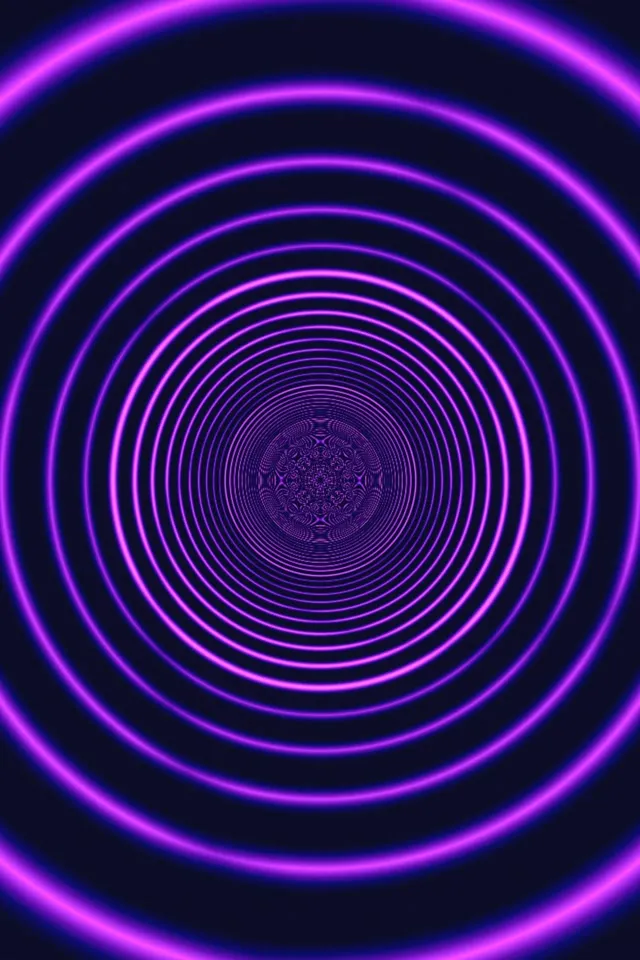 2:3 Photo Portrait | Purple Neon Tunnel 60fps Screensaver - Glowing Motion Loop