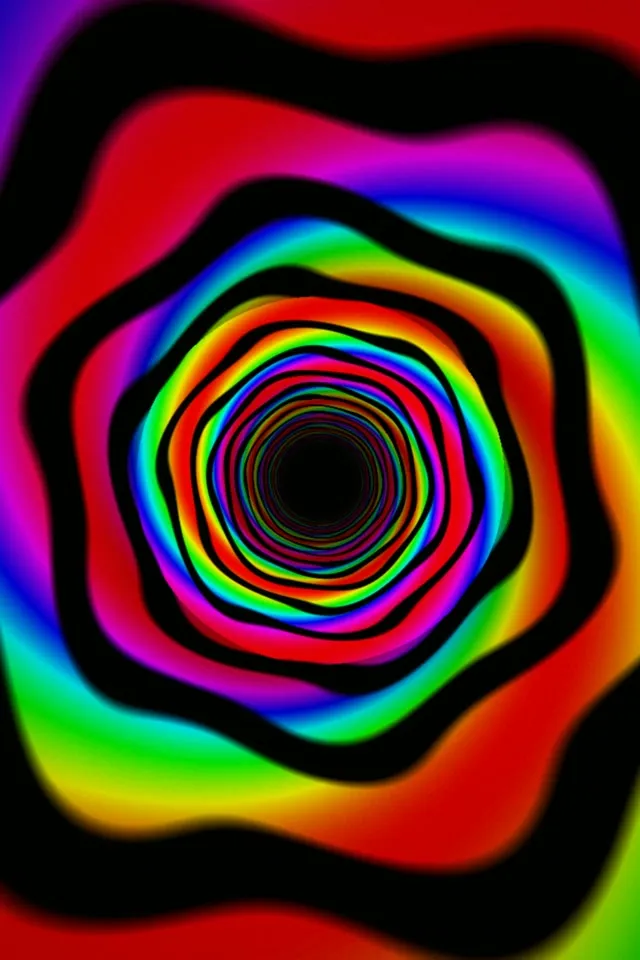 2:3 Photo Portrait | Vibrant Rainbow Spiral 60fps VJ Screensaver Loop