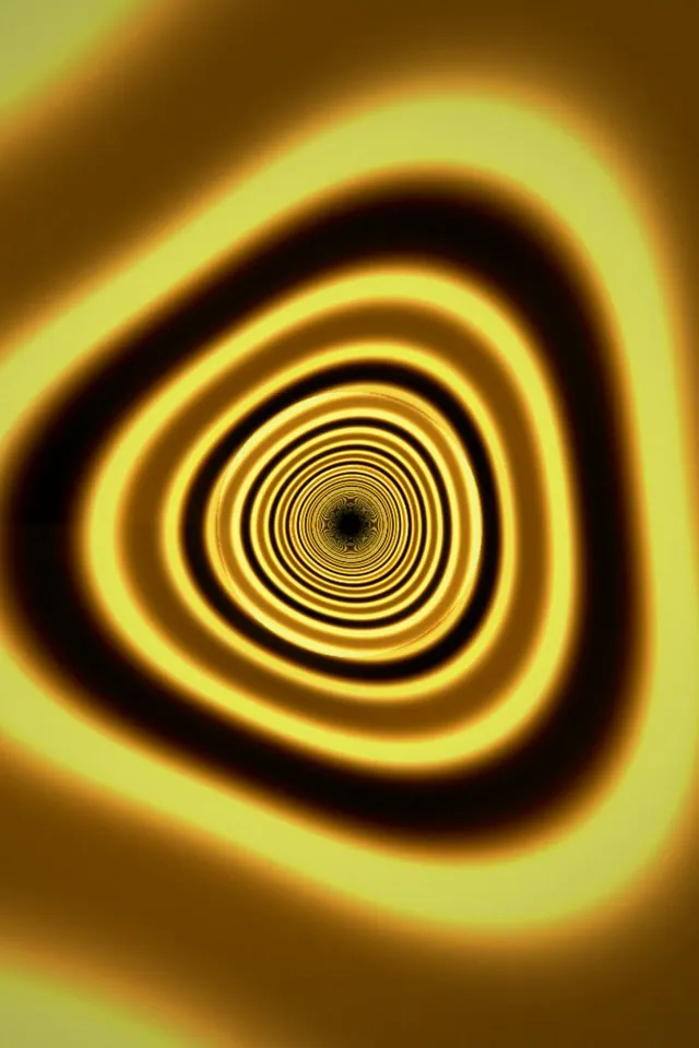 2:3 Photo Portrait | Yellow Tunnel Vortex 60fps Screensaver VJ Loop