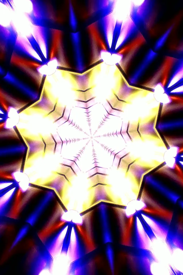 2:3 Portrait 60fps Screensaver Neon Tunnel Shimmering Geometric Rays Background