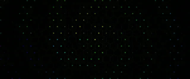 2.39:1 Cinemascope | 60fps Abstract Hexagon VJ Loop Green Particles Visuals