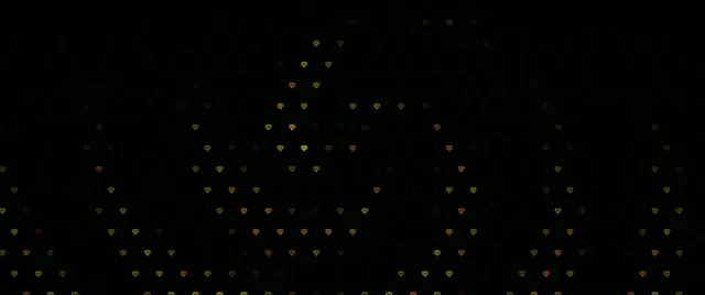 2.39:1 Cinemascope | 60fps Golden Hearts Loop Motion Background VJ