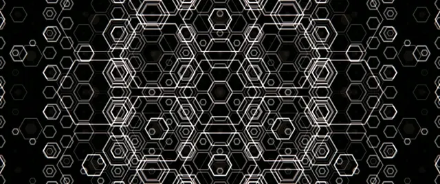 2.39:1 Cinemascope 60fps Hexagon Geometric Motion Background VJ