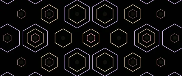 2.39:1 Cinemascope | 60fps Neon Hexagon Motion Background Screensaver