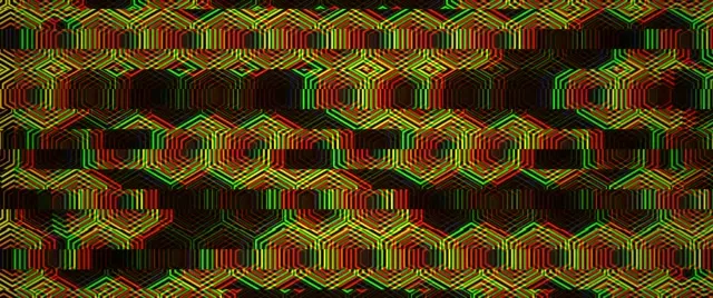 2.39:1 Cinemascope | 60fps Neon Hexagon Motion Background VJ Screensaver