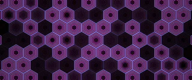 2.39:1 Cinemascope | 60fps Neon Hexagon Screensaver Motion Background VJ