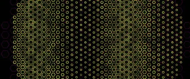 2.39:1 Cinemascope 60fps Screensaver Neon Tunnel Motion Background Yellow