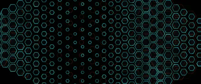2.39:1 Cinemascope 60fps Screensaver Neon Tunnel VJ Loop Cyan Geometry