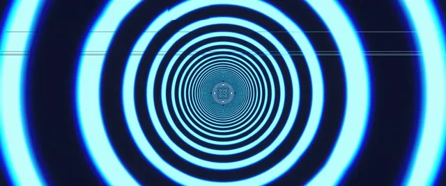 2.39:1 Cinemascope | Circles Glitch 60fps Screensaver Motion Background