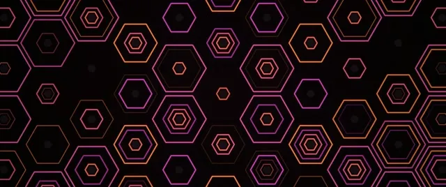 2.39:1 Cinemascope | Colorful hexagons 60fps screensaver live wallpaper