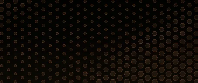 2.39:1 Cinemascope | Copper Geometric Hexagons Morphing 60fps Screensaver VJ Loop