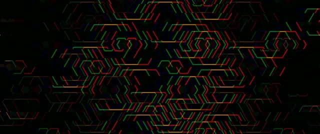 2.39:1 Cinemascope | Geometric line art 60fps screensaver VJ motion