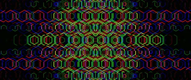 2.39:1 Cinemascope | Geometric shapes 60fps screensaver motion art