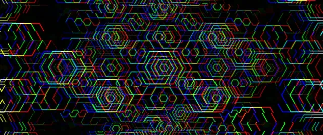 2.39:1 Cinemascope | Hexagon 60fps Live Motion VJ Screensaver Loop