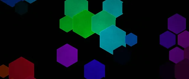 2.39:1 Cinemascope Hexagon 60fps Screensaver | Colorful Animation Motion Background