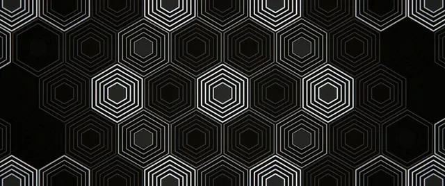 2.39:1 Cinemascope | Hexagon Geometric 60fps Motion Screensaver