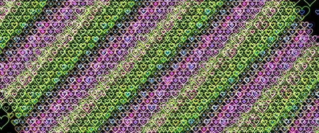 2.39:1 Cinemascope | Neon Heart 60fps Screensaver Animated Background VJ